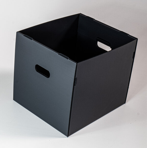 6 faltbare Boxen aus Kunststoff für Kallax und ähnliche Regalsysteme grau 33 cm x 33 cm x 38 cm