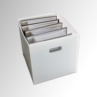 6 faltbare Boxen aus Kunststoff für Kallax und ähnliche Regalsysteme grau 33 cm x 33 cm x 38 cm