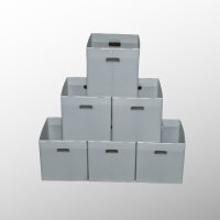 6 faltbare Boxen aus Kunststoff für Kallax und ähnliche Regalsysteme transluzent natur 33 cm x 33 cm x 38 cm