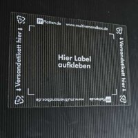 Etikettenträger Aufkleber für Multiversandbox